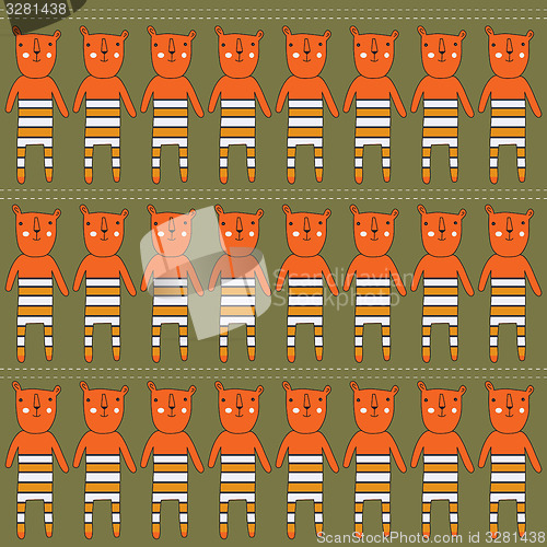 Image of seamless pattern with bears