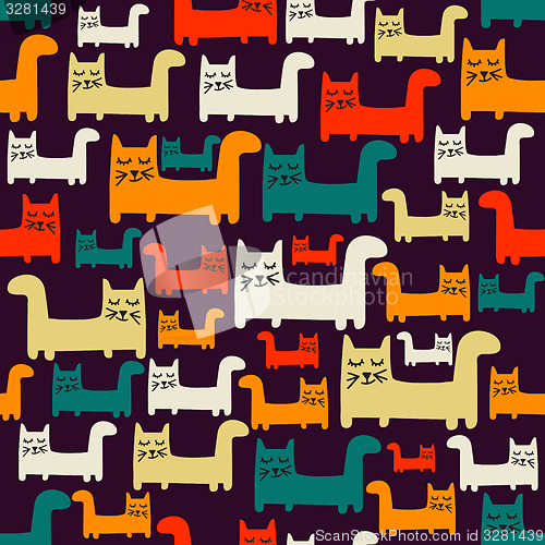 Image of seamless pattern with cats