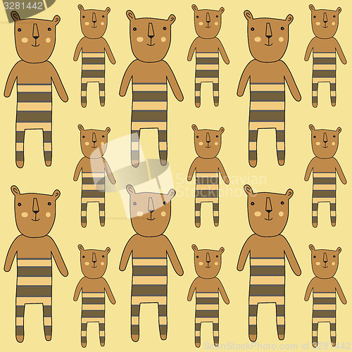 Image of seamless pattern with bears