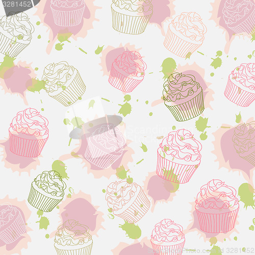 Image of cupcakes pattern