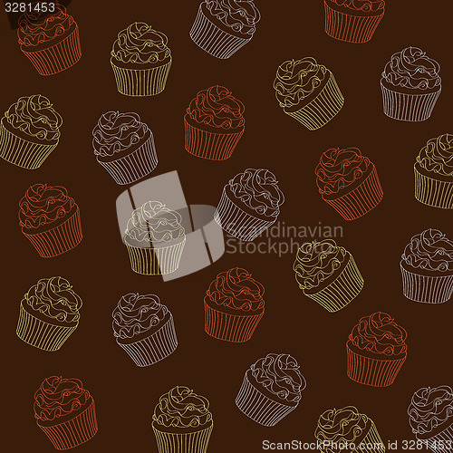 Image of cupcakes pattern