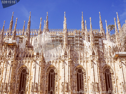 Image of Retro look Milan Cathedral