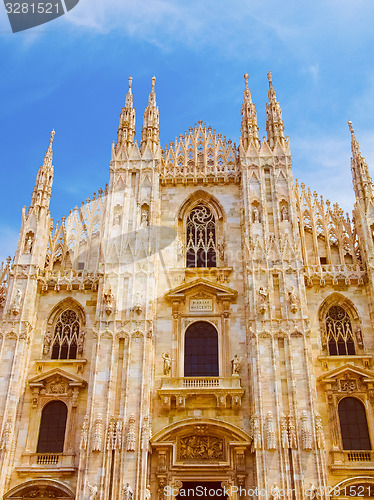 Image of Retro look Milan cathedral