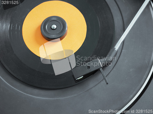 Image of Vinyl record on turntable