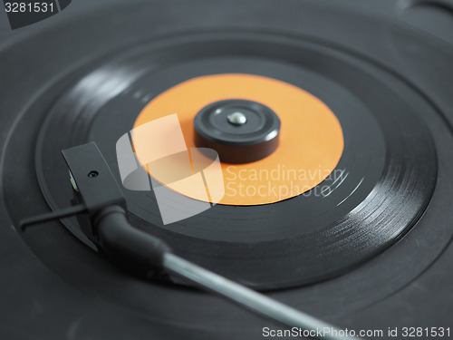 Image of Vinyl record on turntable