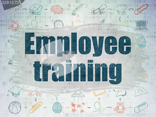 Image of Education concept: Employee Training on Digital Paper background