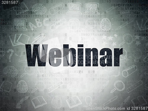Image of Education concept: Webinar on Digital Paper background