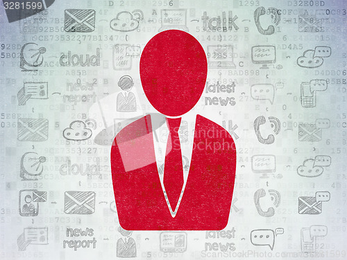Image of News concept: Business Man on Digital Paper background