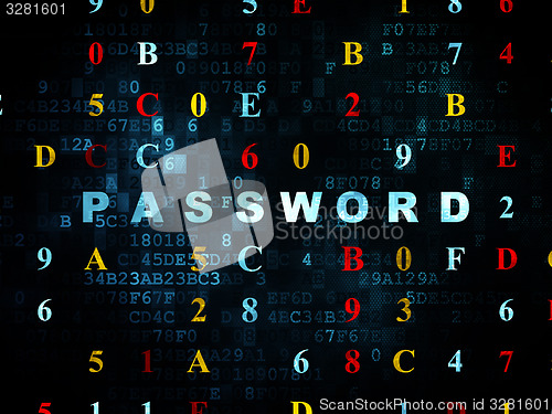 Image of Privacy concept: Password on Digital background