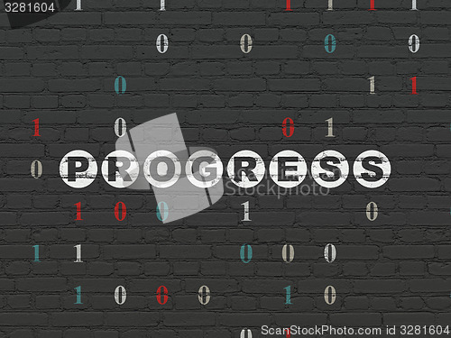 Image of Business concept: Progress on wall background