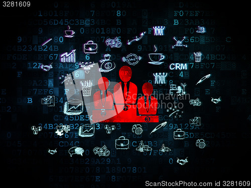 Image of Finance concept: Business Team on Digital background