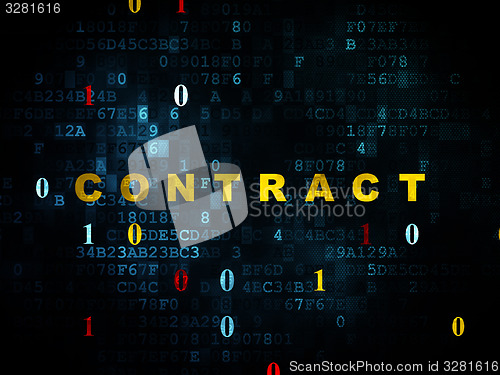 Image of Finance concept: Contract on Digital background