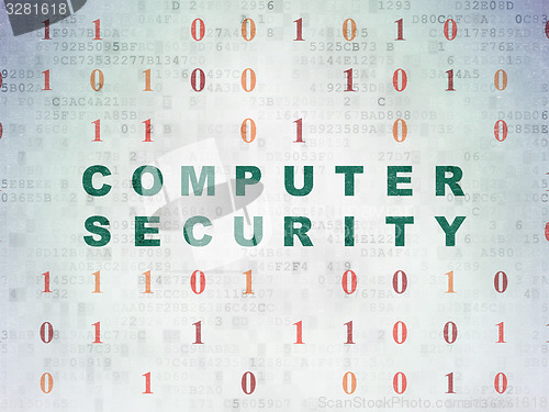 Image of Privacy concept: Computer Security on Digital Paper background