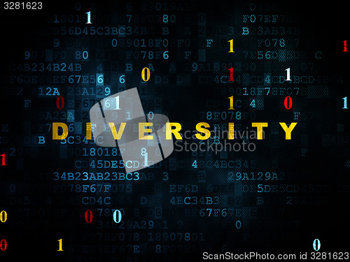 Image of Business concept: Diversity on Digital background
