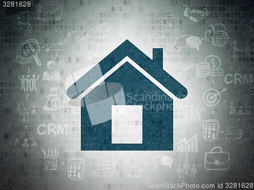 Image of Business concept: Home on Digital Paper background