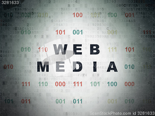 Image of Web design concept: Web Media on Digital Paper background