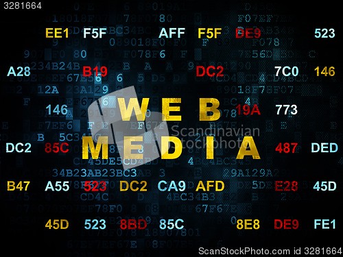 Image of Web development concept: Web Media on Digital background