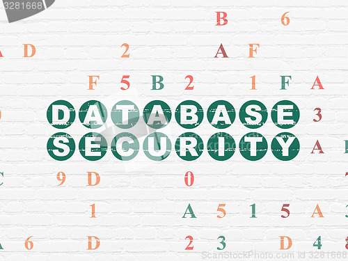 Image of Safety concept: Database Security on wall background