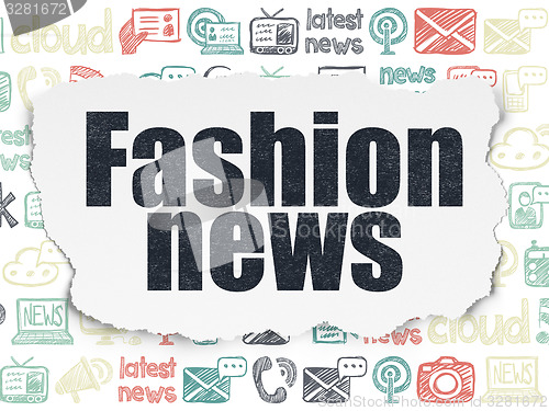 Image of News concept: Fashion News on Torn Paper background