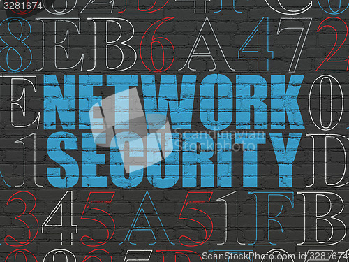 Image of Safety concept: Network Security on wall background