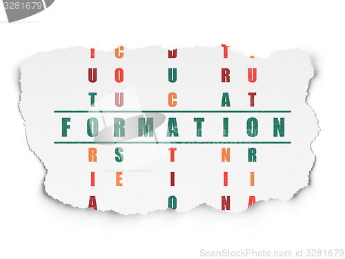 Image of Education concept: word Formation in solving Crossword Puzzle
