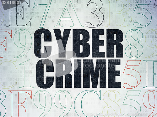 Image of Security concept: Cyber Crime on Digital Paper background