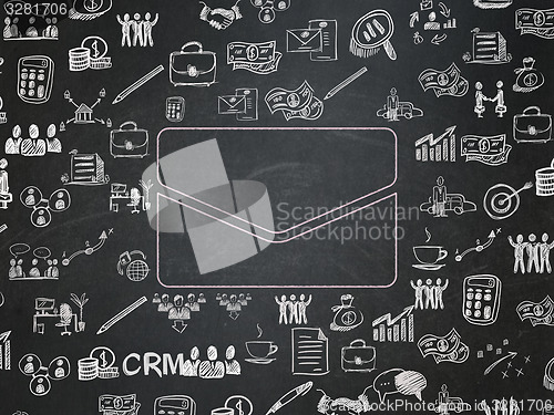 Image of Business concept: Email on School Board background