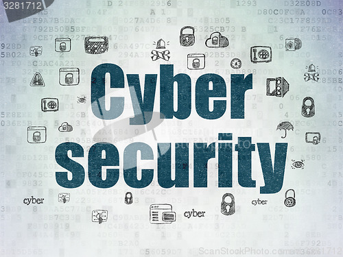 Image of Privacy concept: Cyber Security on Digital Paper background