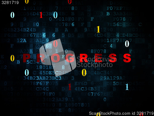 Image of Business concept: Progress on Digital background