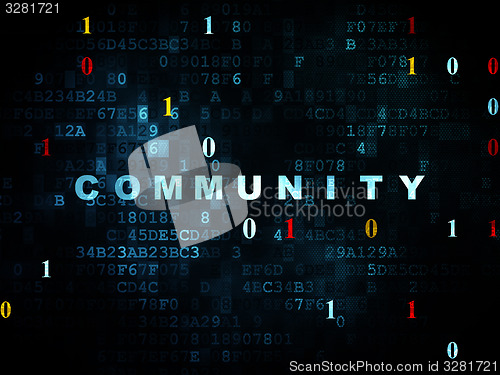 Image of Social network concept: Community on Digital background