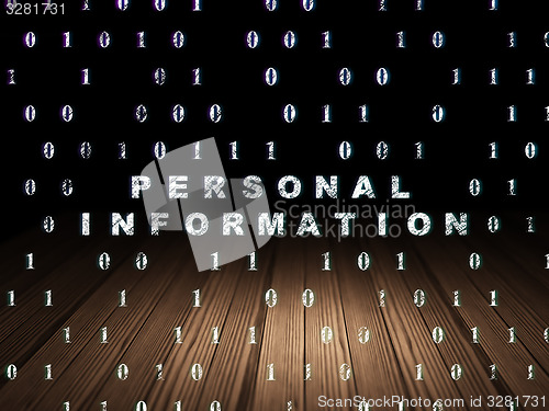 Image of Security concept: Personal Information in grunge dark room
