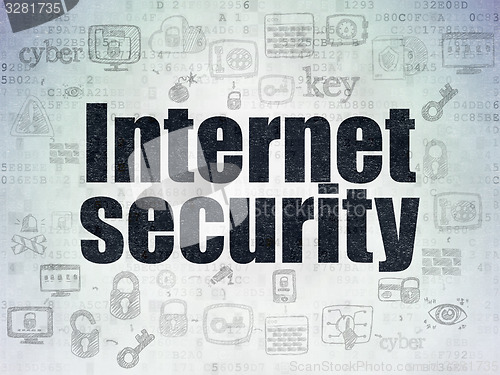 Image of Privacy concept: Internet Security on Digital Paper background