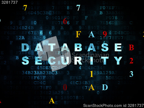 Image of Protection concept: Database Security on Digital background