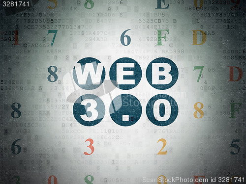 Image of Web design concept: Web 3.0 on Digital Paper background