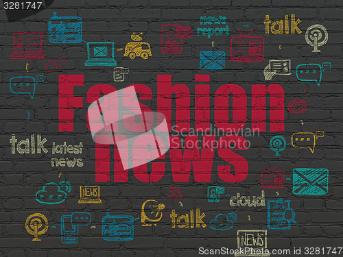 Image of News concept: Fashion News on wall background