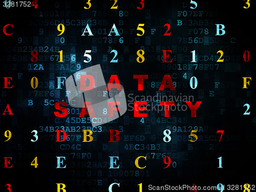 Image of Data concept: Data Safety on Digital background