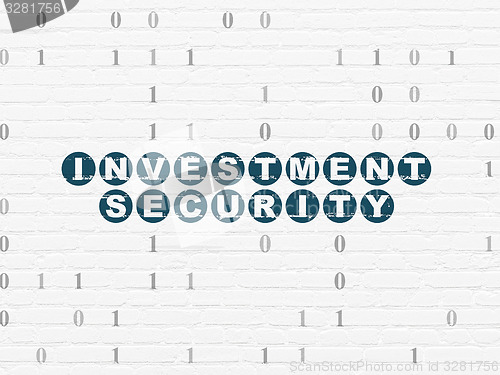 Image of Privacy concept: Investment Security on wall background