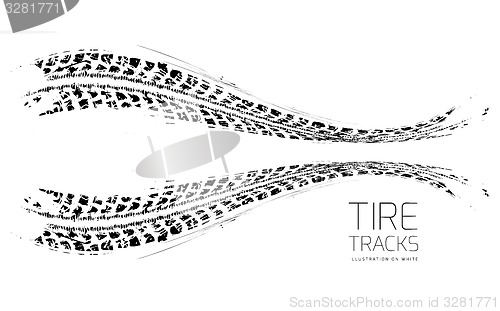 Image of Tire tracks background