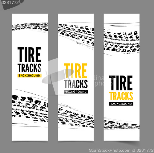 Image of Tire tracks background