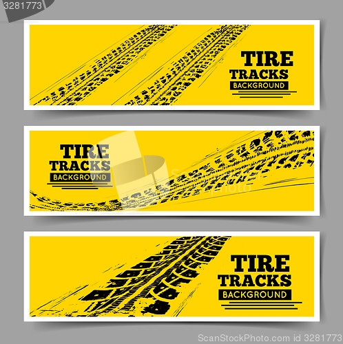 Image of Tire tracks background