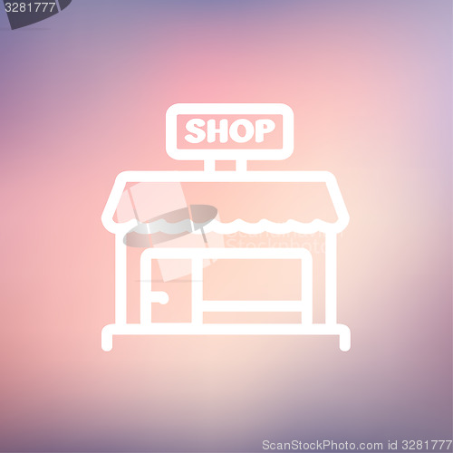 Image of Shop store Thin line icon