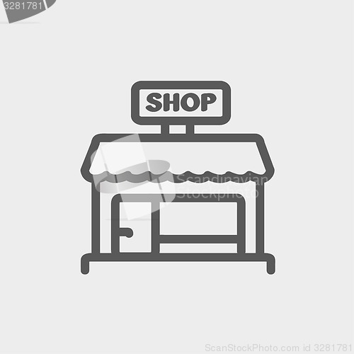 Image of Shop store Thin line icon