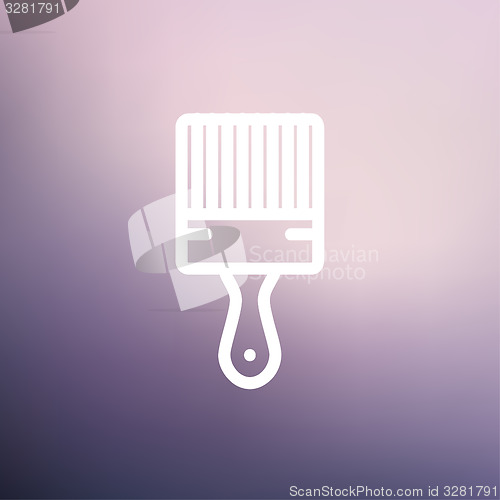 Image of Paintbrush thin line icon