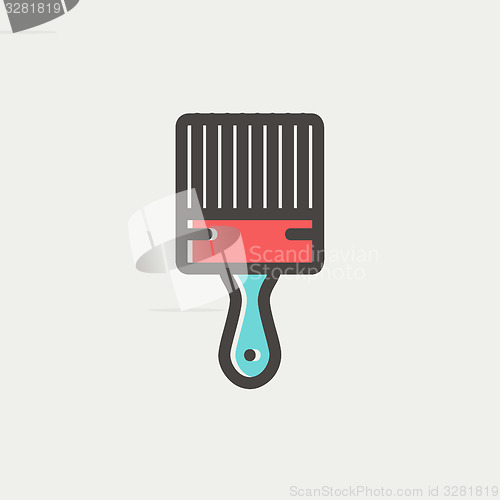 Image of Paintbrush thin line icon