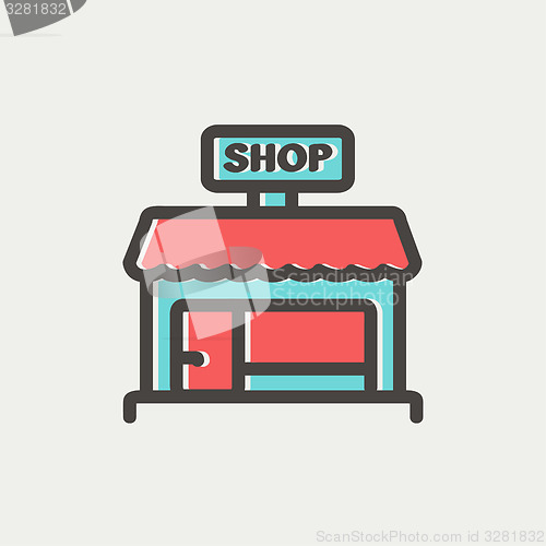 Image of Shop store Thin line icon