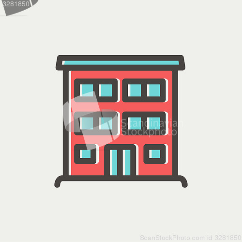 Image of Hospital building thin line icon