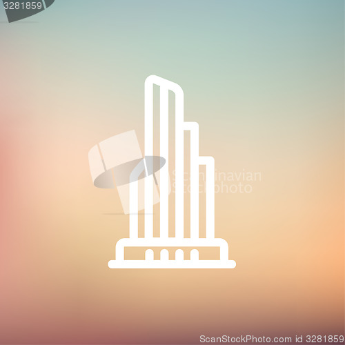 Image of Office Building thin line icon