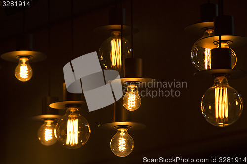 Image of Lamps in a bar 