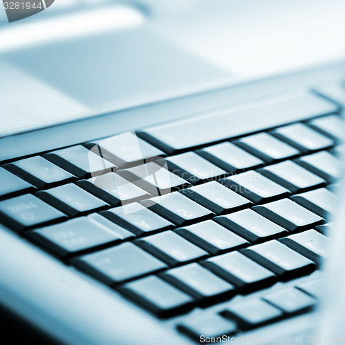 Image of Modern and stylish laptop. 