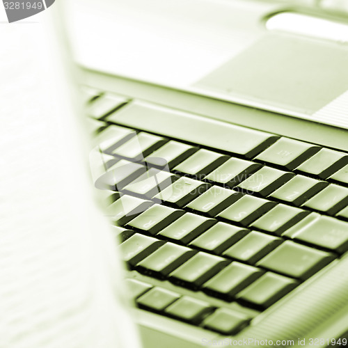 Image of Modern and stylish laptop. 